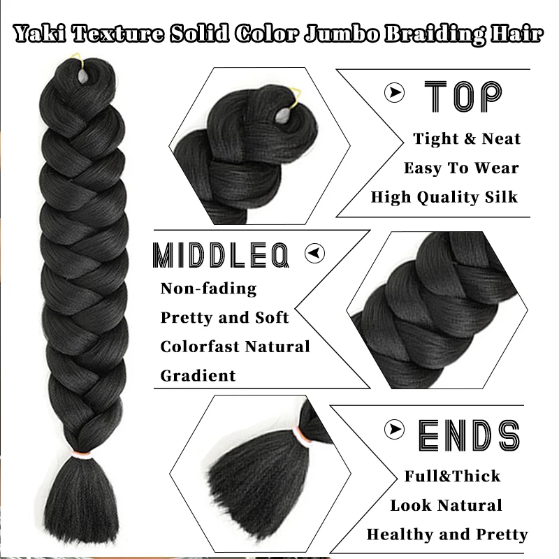 Wholesale Ultra Synthetic 82-inch 165g Jumbo Braids High Soft African Straight Pre-Stretched Braiding Hair Single Weft Style