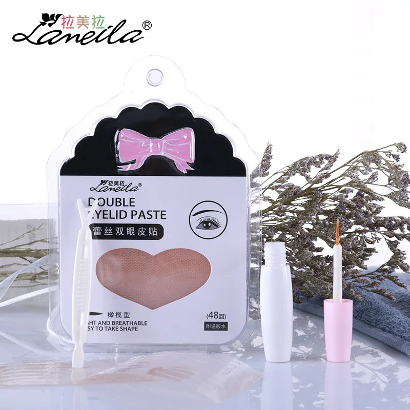 Дышащая невидимая лента для век, наклейки, сетчатая широкая двойная лента для век для макияжа