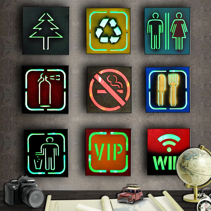 OEM Outdoor Signage Led Advertising Light Box Acrylic Sign Bar Cafe BillBoard Lightbox Shop Wall Decoration Logo Retro Signboard