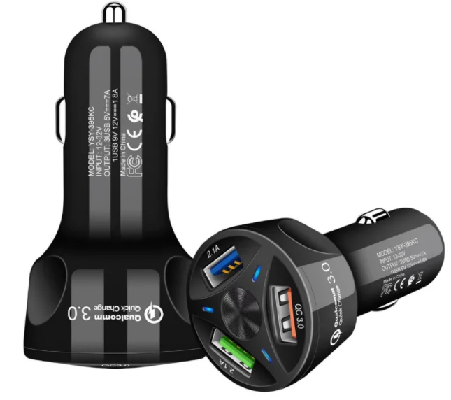 USB 3 порта QC3.0 автомобильное зарядное устройство для телефона высокоскоростной автомобильный адаптер