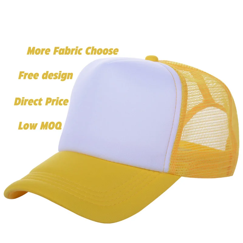 Trucker Hat Foam Mesh Baseball Cap Adjustable Snapback Solid Plain Men Hats