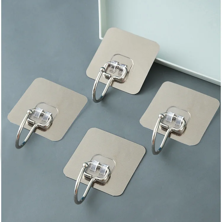 2024 Wholesale Punch-free Hook Hook Clothes Traceless Sticky Towel Hooks for Hanging Wall