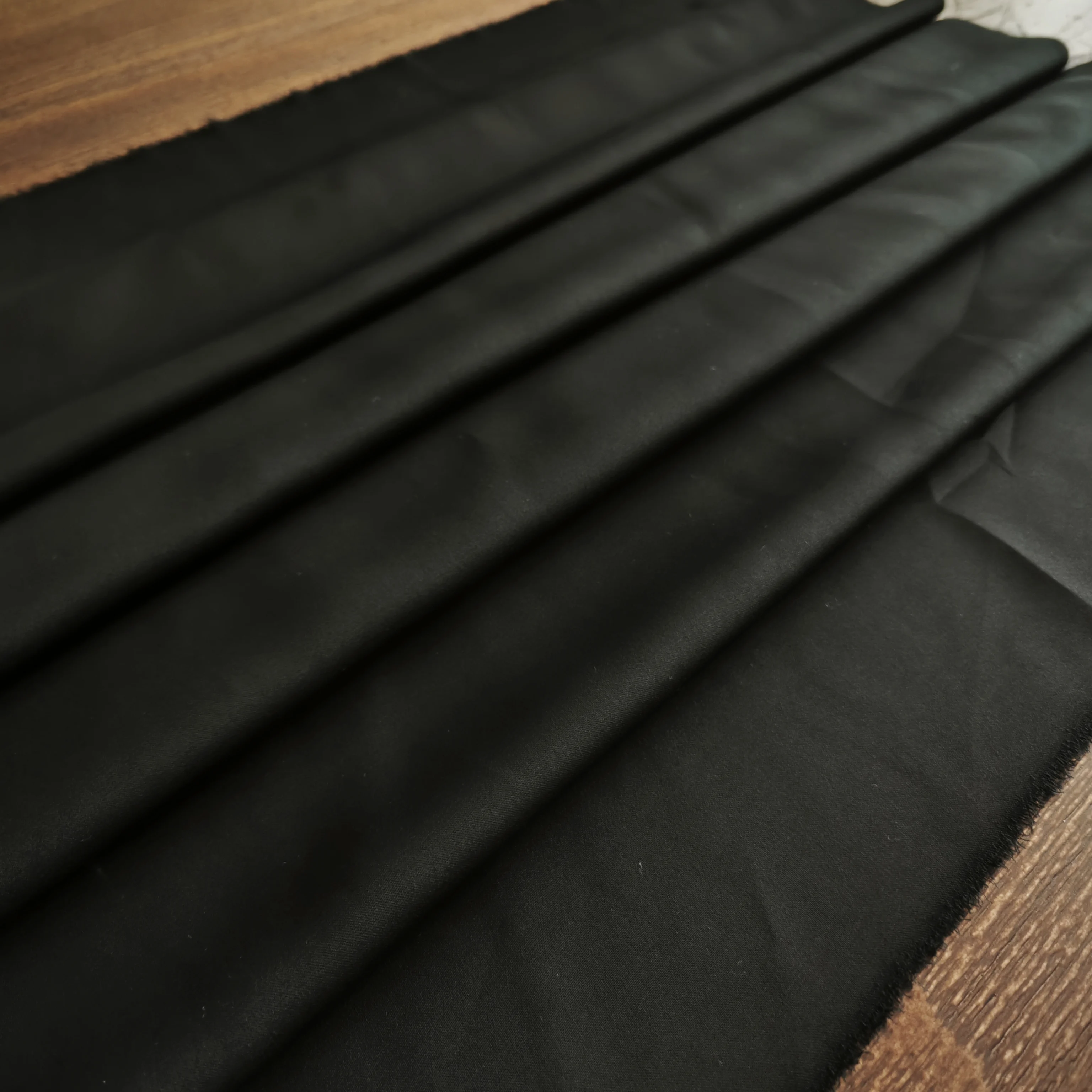 Jet Black High Quality Nida Zoom Abaya Robe Dubai 100% Polyester Arab Muslim Fabric
