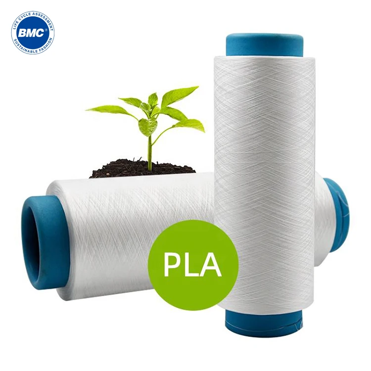 High Quality White Raw PLA DTY Textured Polylactic Acid 50D/48F Yarn