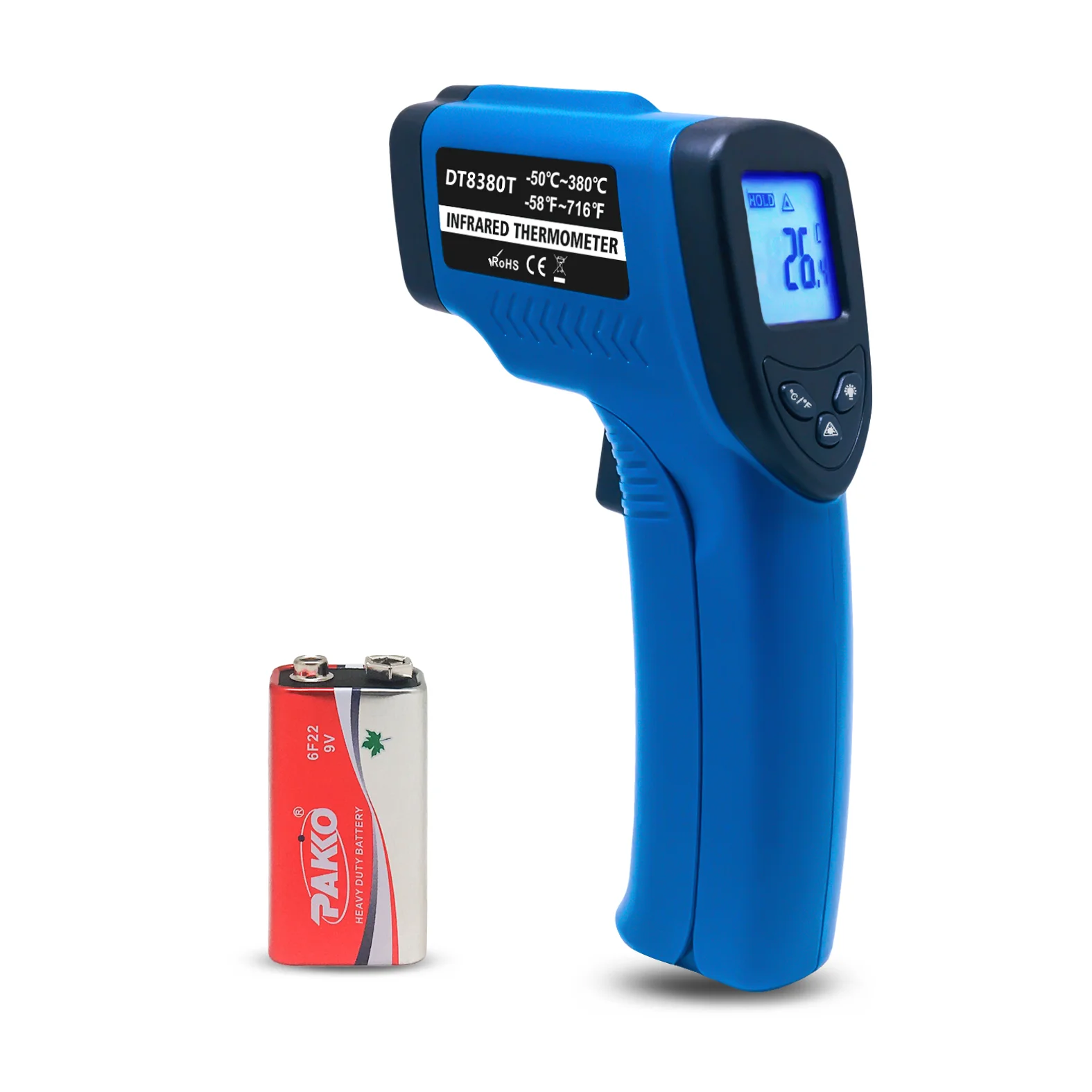 Thermal scanner temperature reading gun gift pack digital non contact infrared thermometers gp 300 no usb charge for industry