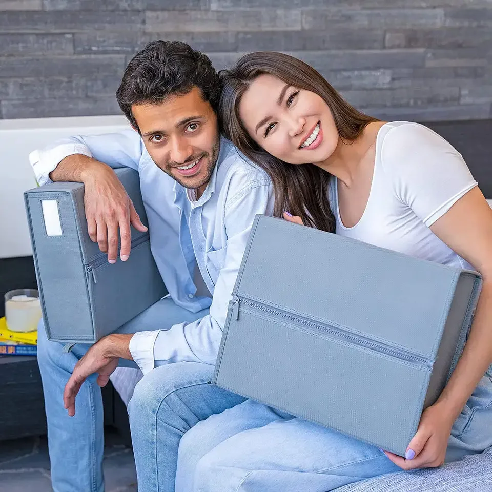 Ящики для хранения простыней, пододеяльников, органайзер, коробка, наволочки, складной органайзер на молнии для постельного белья