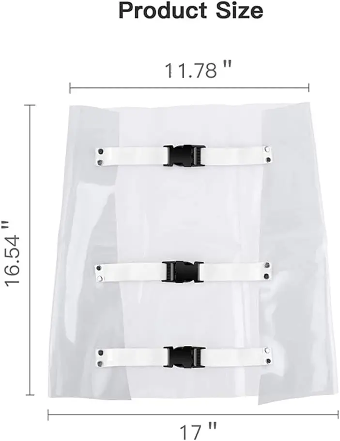 SJ Foot Pad Dental Chair Covers Dustproof Transparent Plastic Dental Chair Toe Cover Sleeves with Elastic Bands