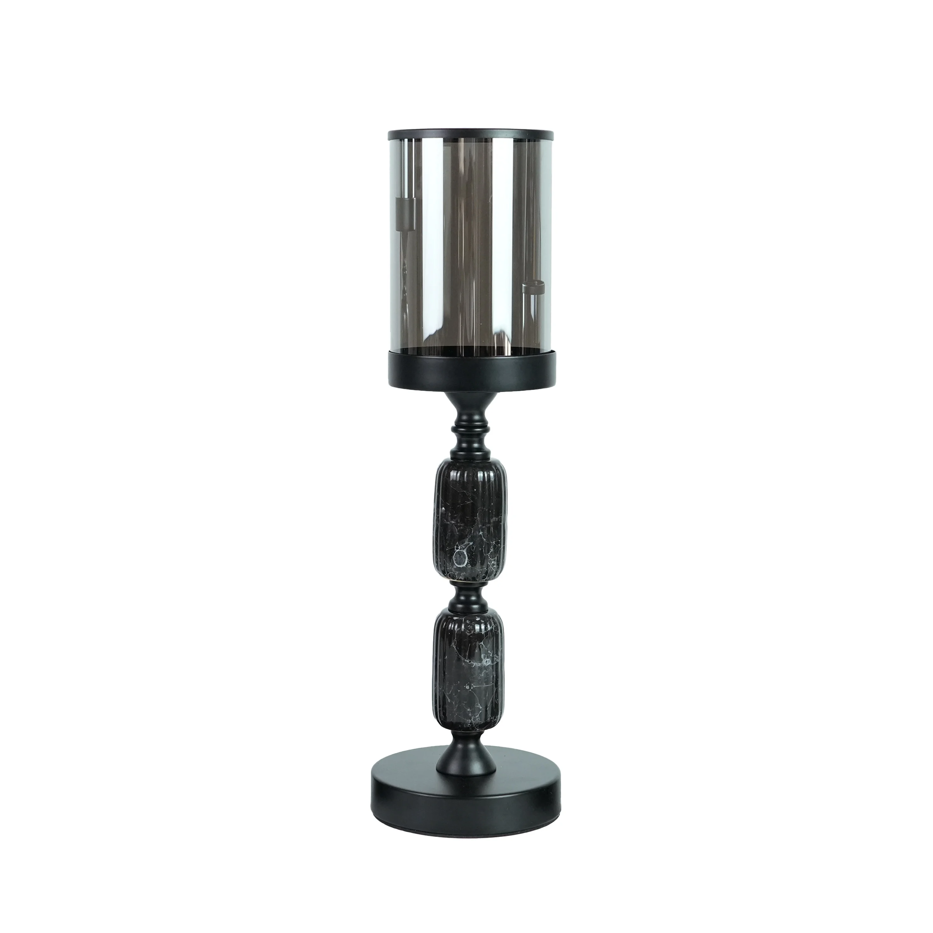 Fashion table candle holder ceramic luxury tall glass candle holder candelabra