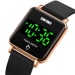 2022 SKMEI 1744 Touch Screen Led Watch Instructions Stainless Steel Men Sport Digital Led Watches