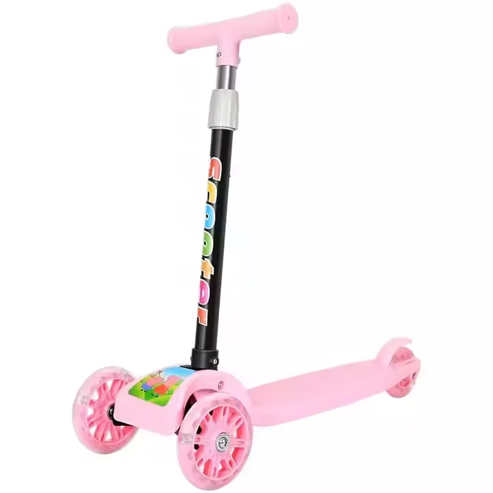 Children baby kids scooters flash wheel outdoor 3 three wheels 2 in 1 folding toys kick scooters foot scooter