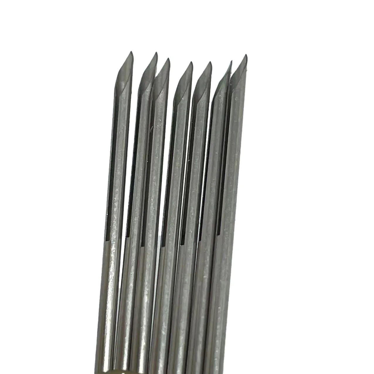 Cannula piercing needle OEM stainless steel hair transplant different degree design groove hair needle