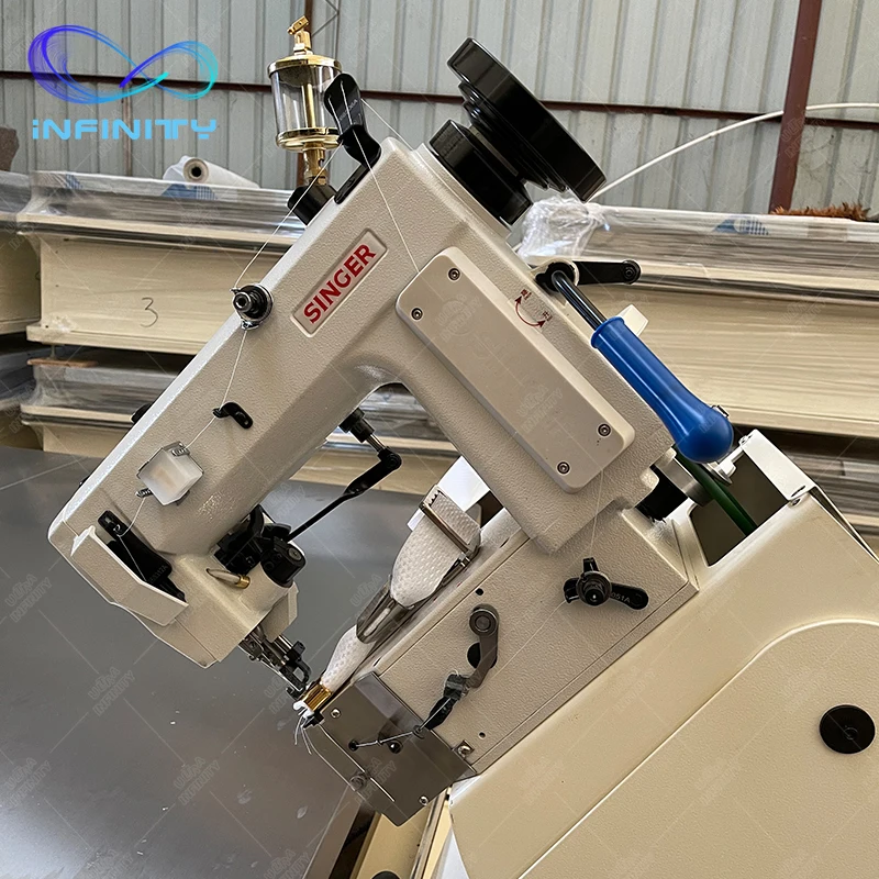 Automatic Singer Chain Stitch Brand Head Mattress Tape Edge Closing Sewing Machine Mattress Overlock Edging Machine