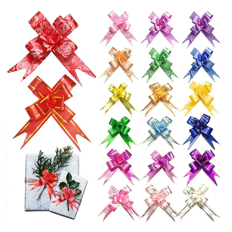 Packing Wrap Gift Wrapping Pull Ribbon Bow Butterfly Ribbon Pull Bow For Gift Box Flower Christmas Decoration