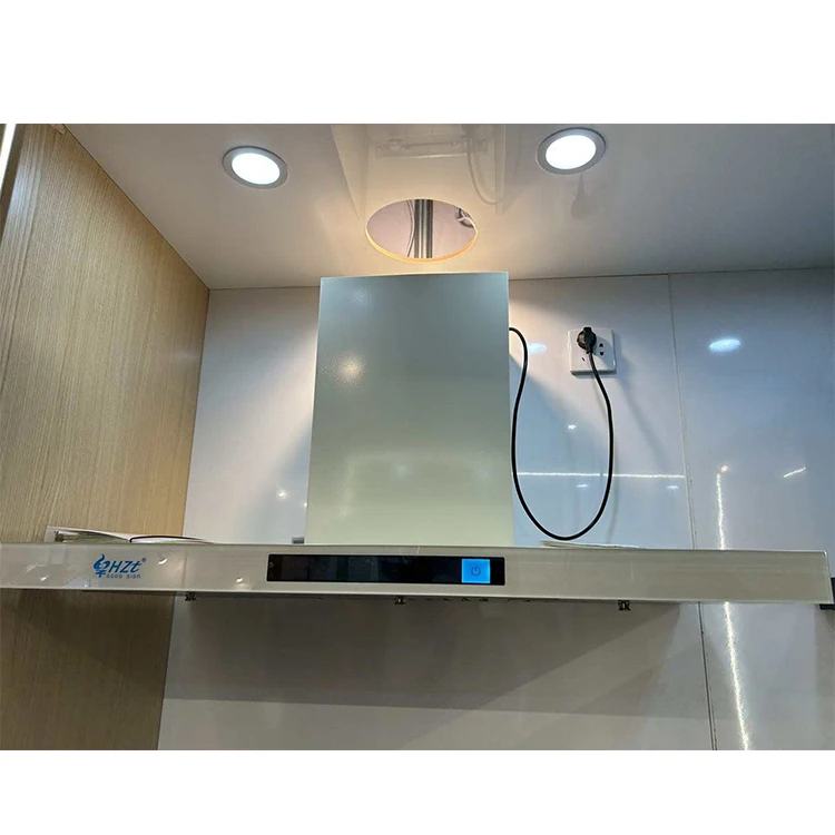 2024 new arrival t shape cooking hood wall mounted kitchen range hood touch switch
