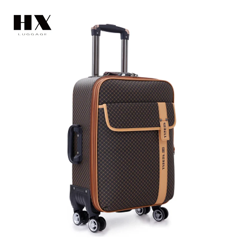 Hard shell PU luggage travel set luxury travel equipments  essentials travel bags business bags & case Business leather  Luggage