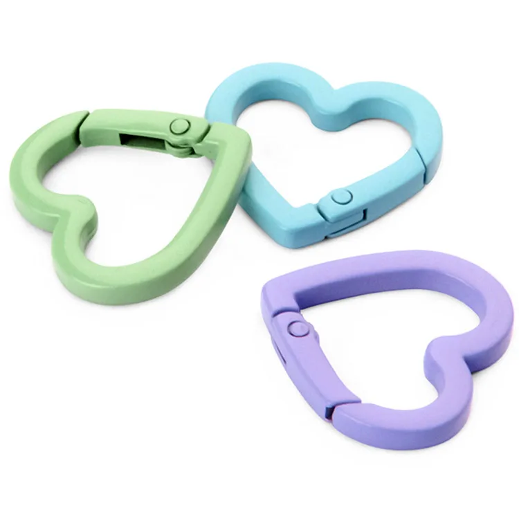 YYX custom heart small locking key carabiner clip climbing snap hook