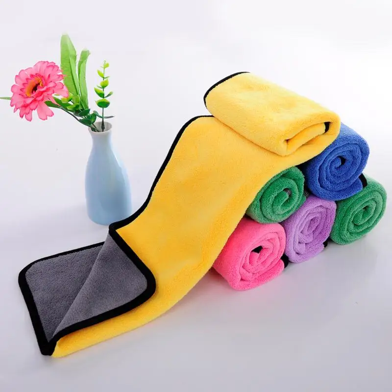 Wholesale Super Absorbent 30X40 Thick Plush Towel 100% Microfiber Cleaning Towel Car