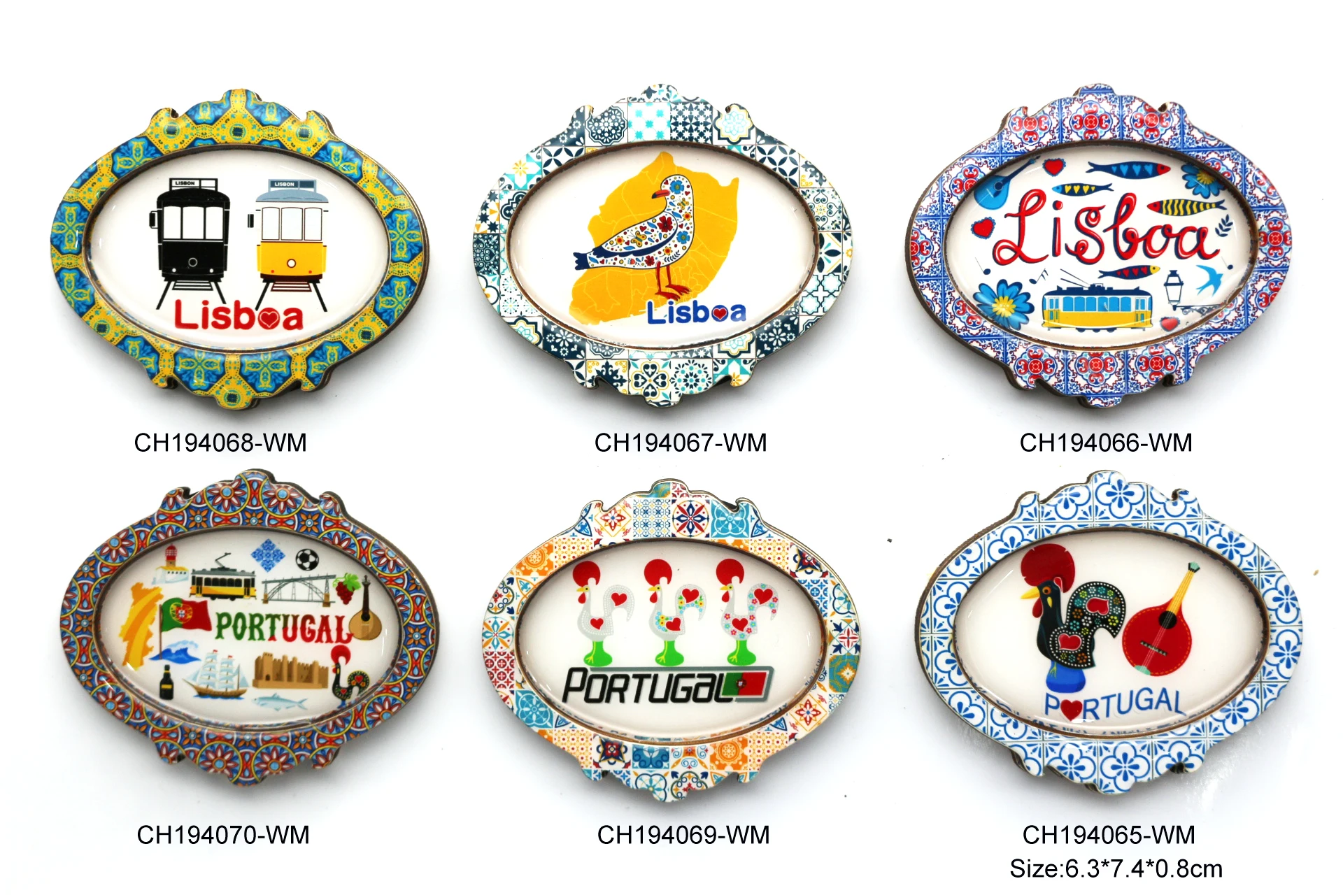 3D wooden portugal souvenir fridge magnet