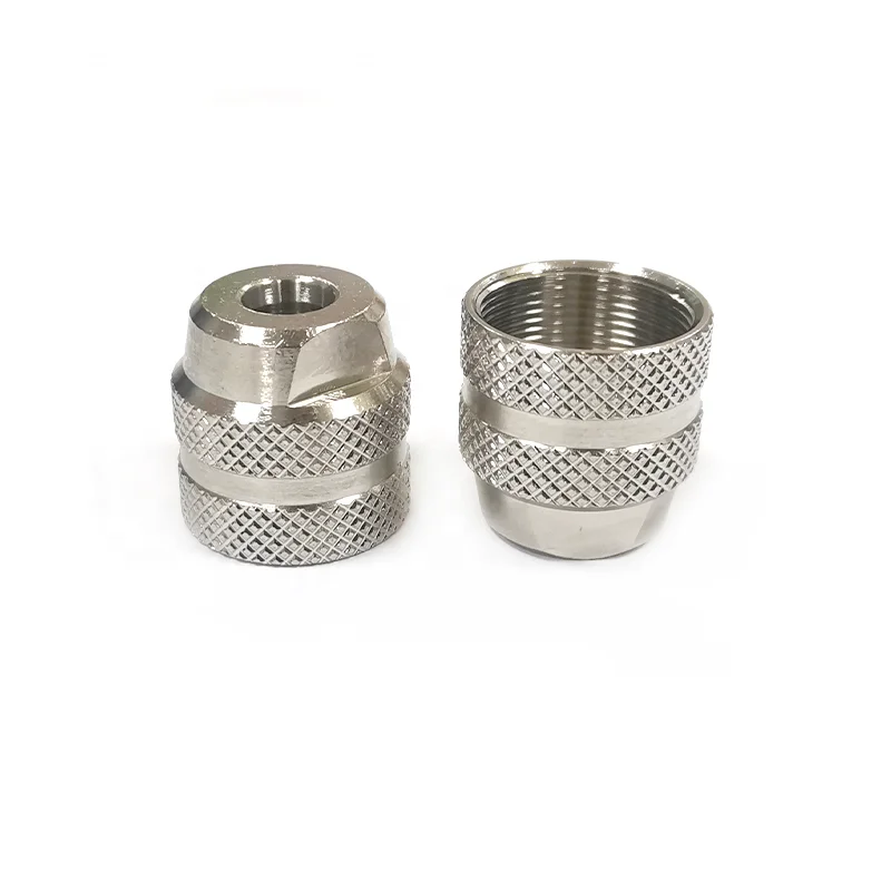 Custom Automatic Lathe Parts Stainless Steel Non-Standard Male Female Extension Coupler Cable Connection Knurled Nut