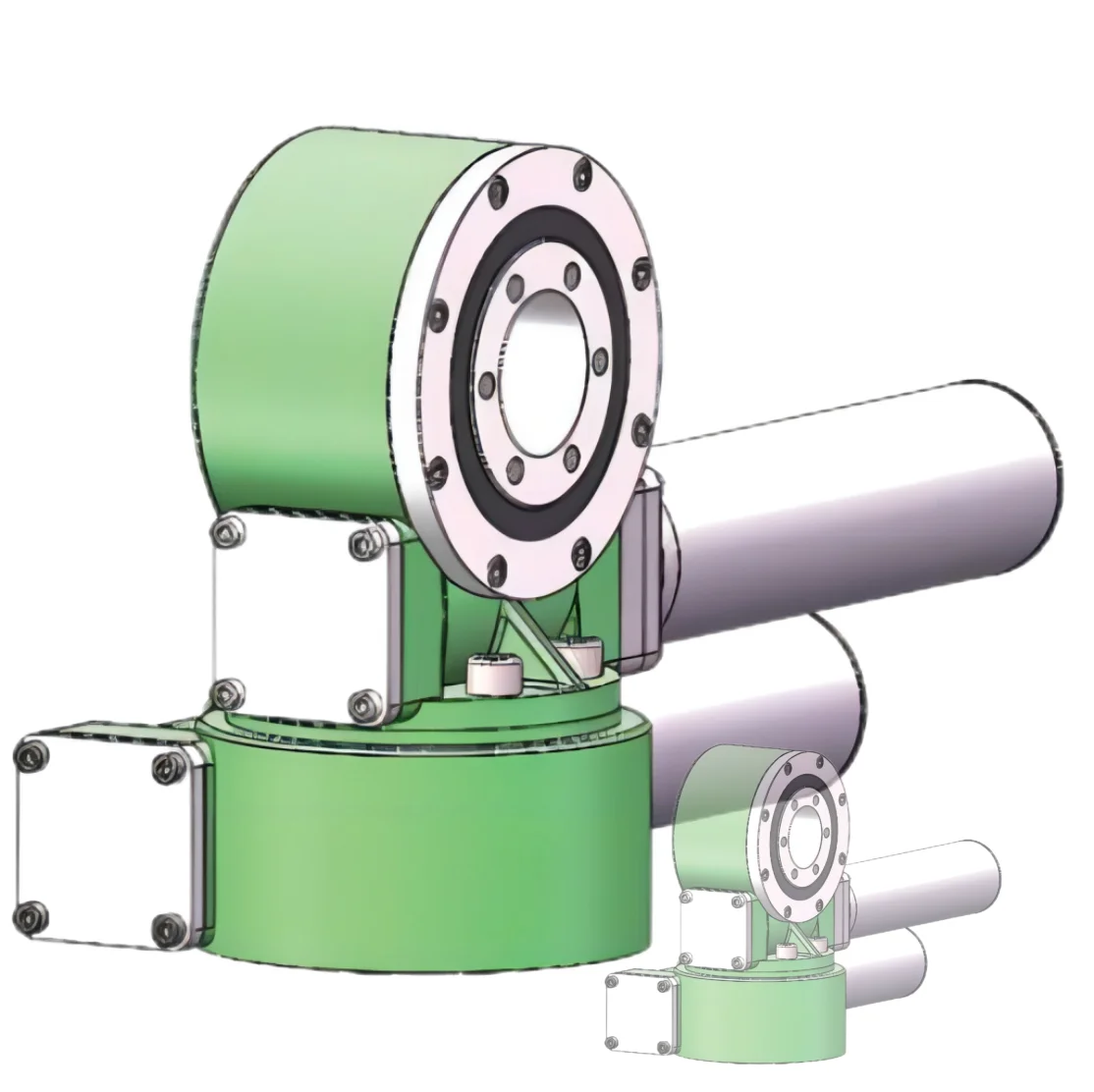 Sde3 Dual Axis Slew Drive With 24v Dc Motor For Solar Tracker System And For Solar Panels