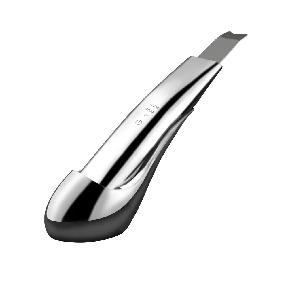 new version profecional ultrasonic wireless charging dermabrasion skin scrubber