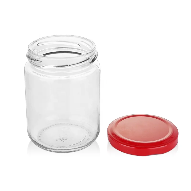 envases de vidrio Wholesale  Round Food Sealed Canister Grain Storage Box Kitchen Storage Glass Jar With Lid