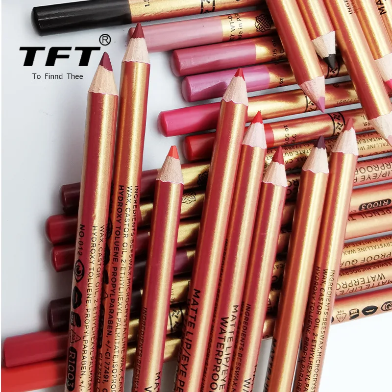 Hot Sale Matte waterproof  colorful your lips  no staining glass can be  eyeliner  brow pencil  lip liner OEM