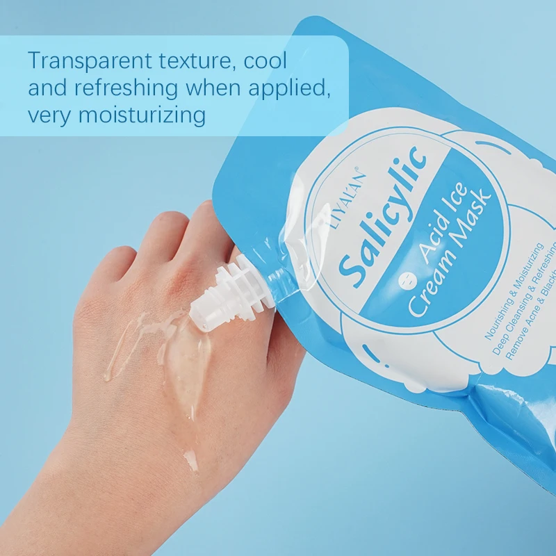 Beauty Skin Care  Organic Natural Gentle Moisturizer Whitening Facial Salicylic Acid Ice Cream Mask
