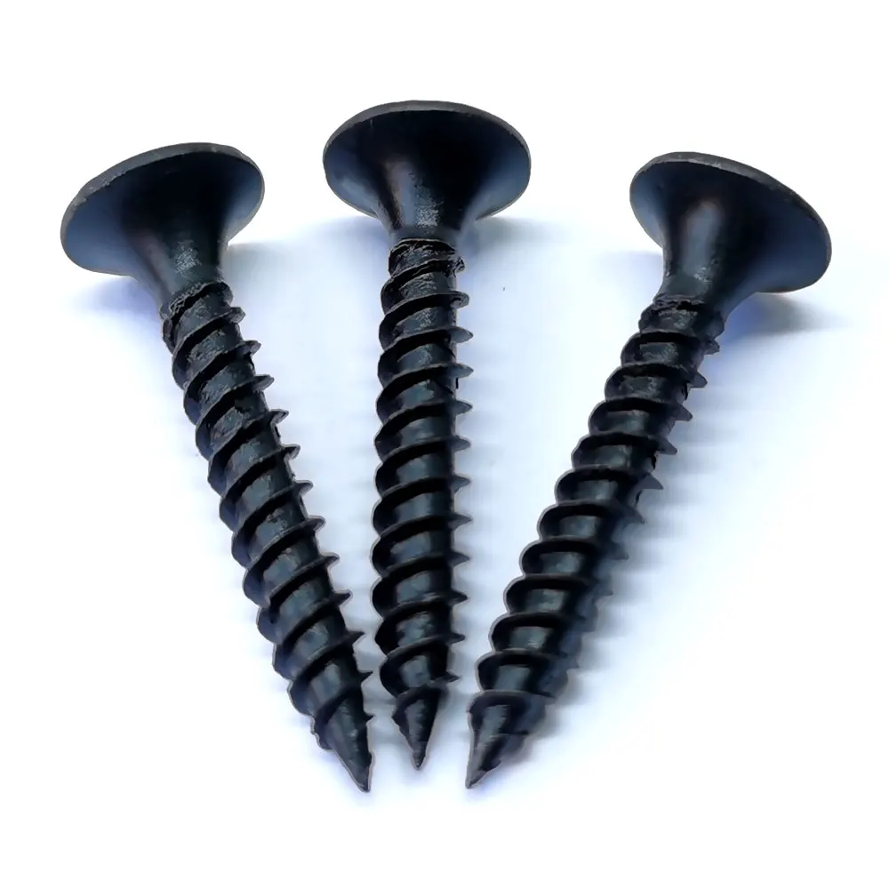 China Taiwan Manufacturer Hot Selling Drywall Screw 3 5x25 Pointed High Quality Black Phosphated Coarse Thread Drywall Screw