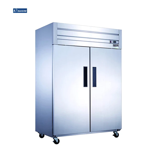 Dukers Bottom-Mounted Reach-In Refrigerator Solid Door Stainless steel upright chest freezers