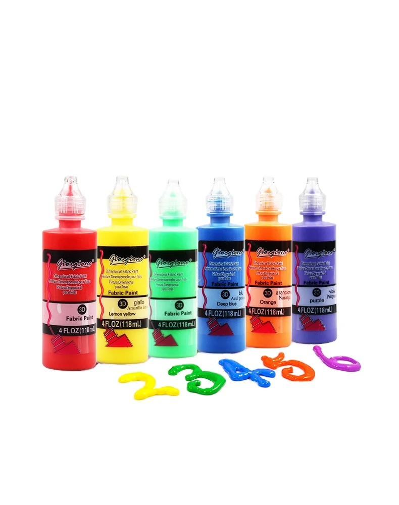 Giorgione 3D Fabric Paint 30ML 118mL Plastic bottle for DIY painting