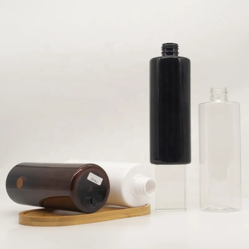 Empty shampoo lotion bottle 100ml 120ml 250ml 500ml white PET plastic body toner lotion bottles