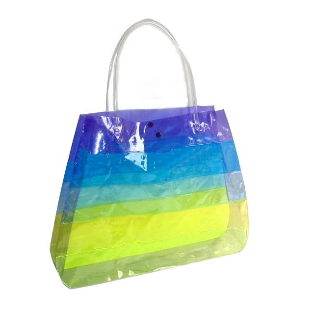 red polyvinyl pvc oversized waterproof plastic shopper bag handbag