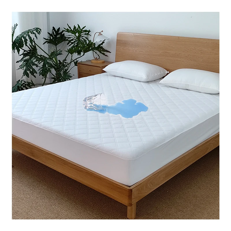 Full Queen Size Microfiber Non Woven Fabric Couvre Lit Bed Sheet Anti Slip Quilted Waterproof Mattress Protector Cover