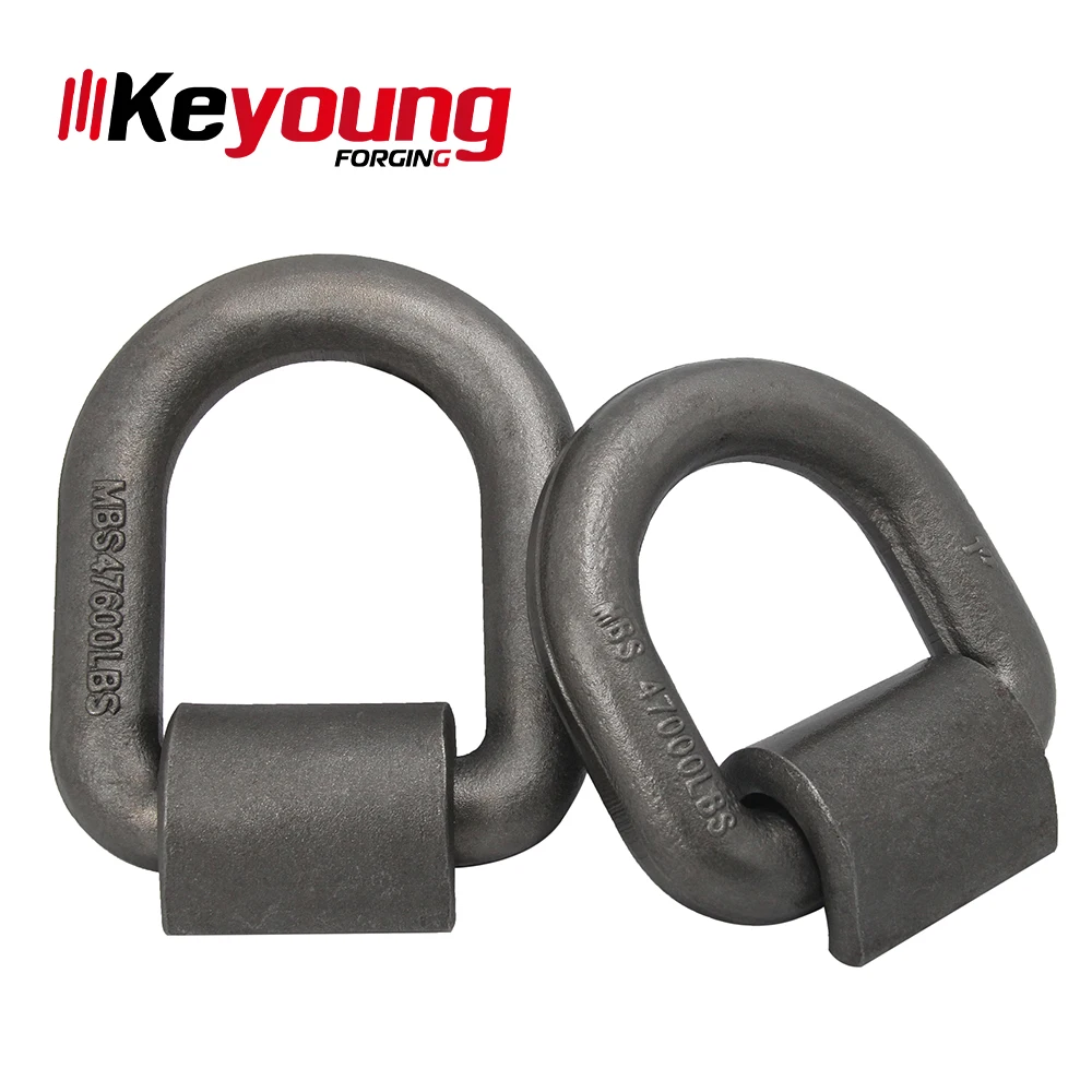 High Efficiency Professional Forged Weld On Lashing D Ring With Plate