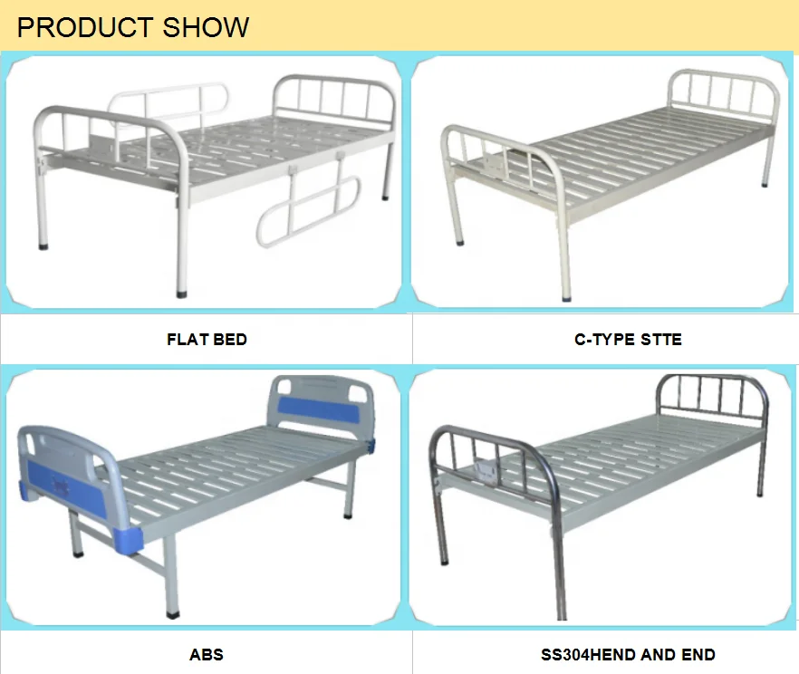 Hot Sell Flat Hospital Bed Clinic Medical Bed In High Quality