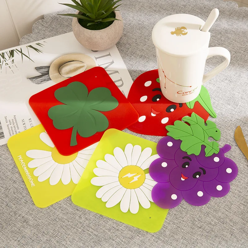 Custom Coaster Logo Promotional Round Silicone Coaster for Drink Cup Mat Toyota Kawaii Coaster Bar Beer Soft Resin PVC Rubber