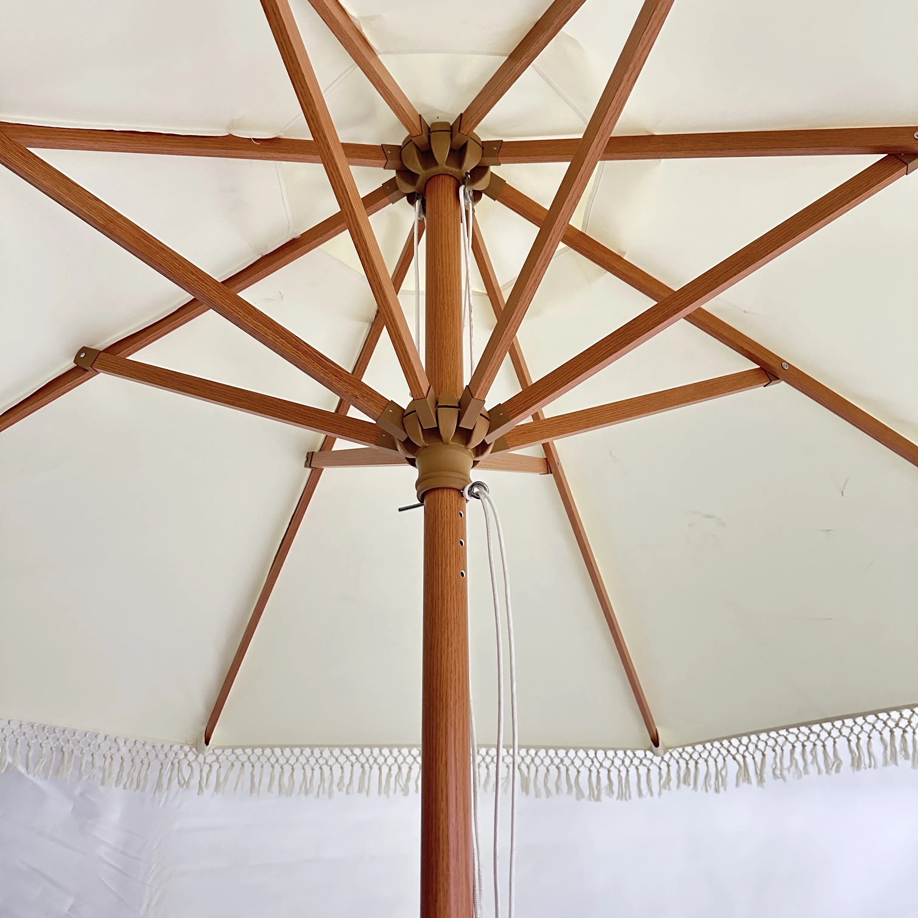 mid pole umbrella with reflective edge wooden beach sun umbrella chinese nylon resident evil umbrella