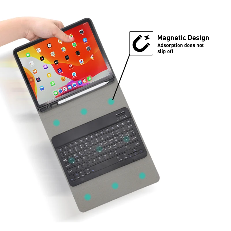 Чехол с Bluetooth-клавиатурой Универсальный 9 7 Pro 11 10 2 водонепроницаемый кожаный чехол для планшета