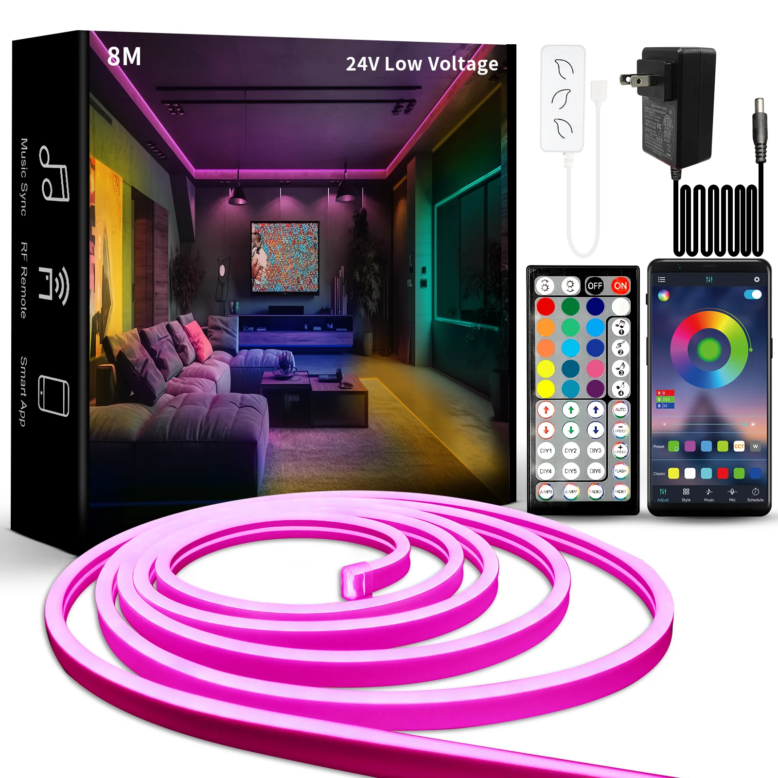 IP68 Waterproof LED Neon Strip Light DC12V SMD 2835 IP68 Silicon Flexible LED Neon Strip for Neon Sign 5/10/15/20m