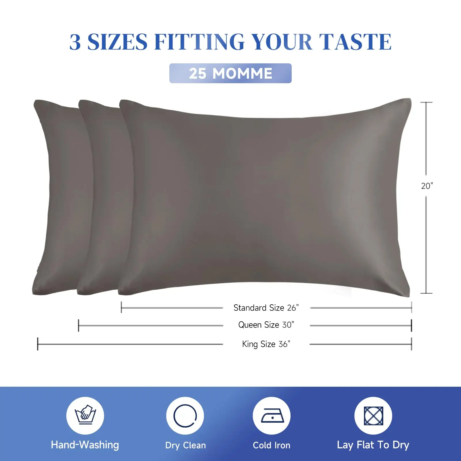 Taihu Snow Silk 25 Momme 100% Mulberry 6A Grade Silk Pillowcase With Gift Box For Hair And Skin