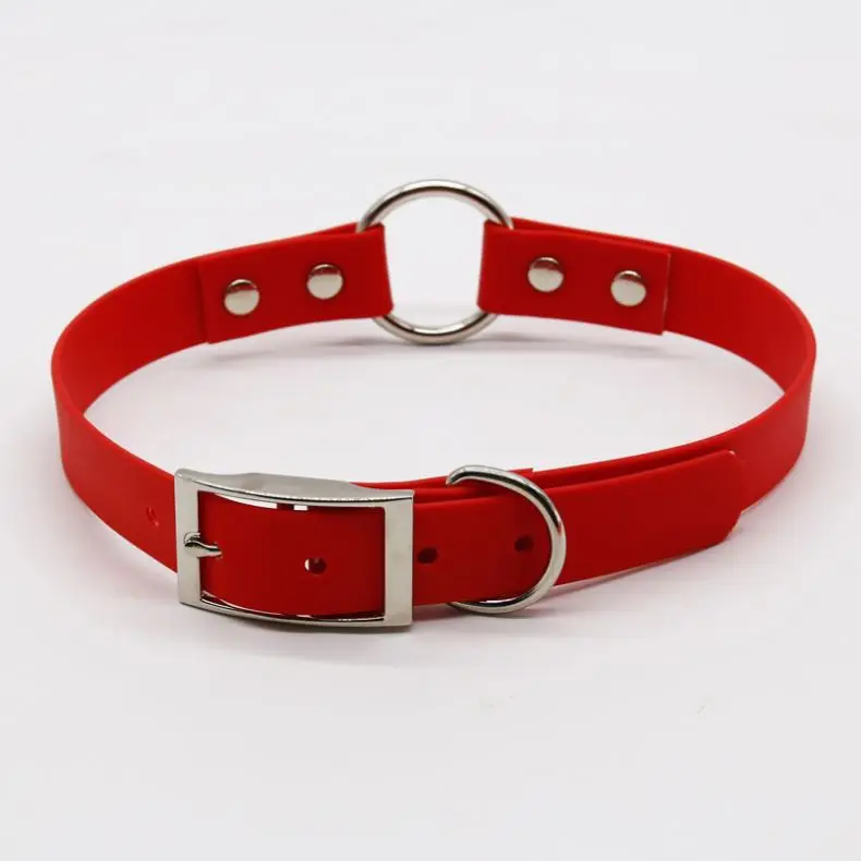 2024 Custom Waterproof Training Dog Collar Colorful PVC Nylon Webbing with O Ring Splicing Features Lights 22 Color Options