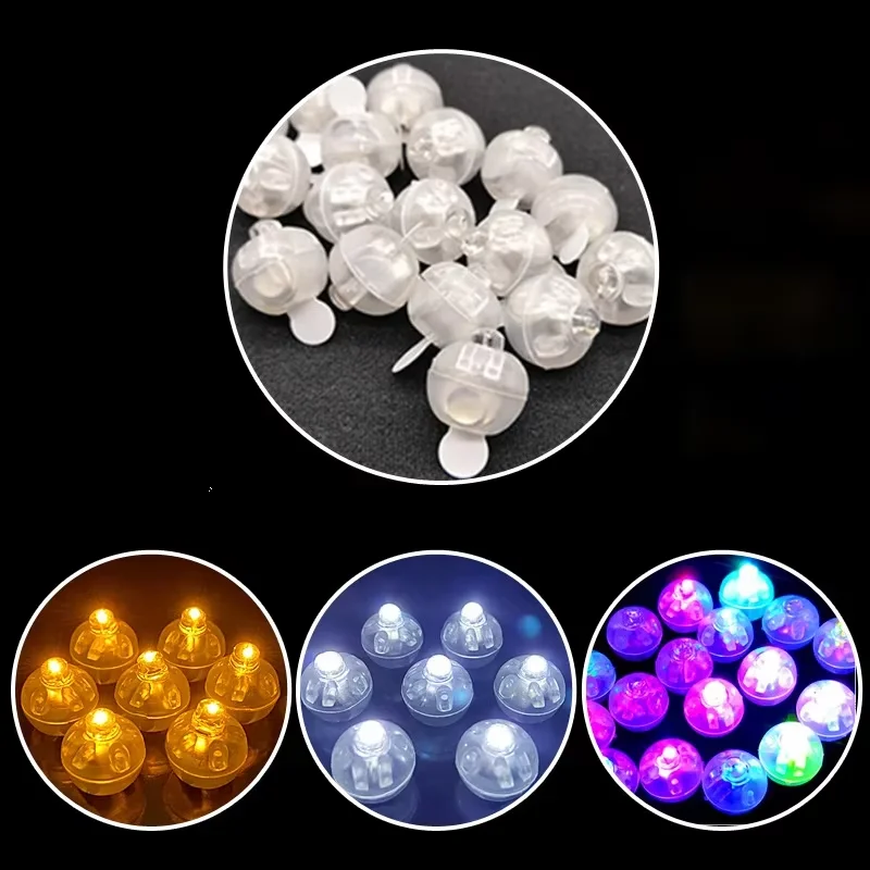 Round Shape Mini LED Lights Balloons Paper Lanterns Lights Flashing Ball Lamps For Christmas Wedding Party Decorations