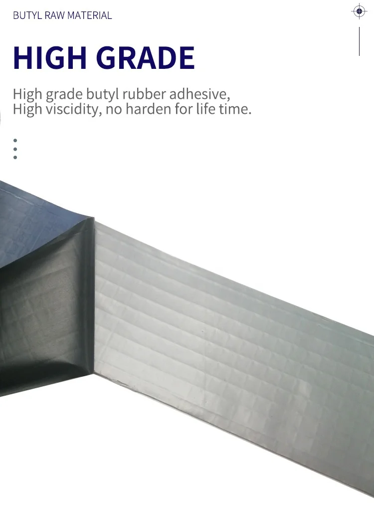 Leaky Roof And Plumbing Sealing Repair Roof Cracks Super Viscous Forcealuminum foil butyl waterproof tape for roof leak