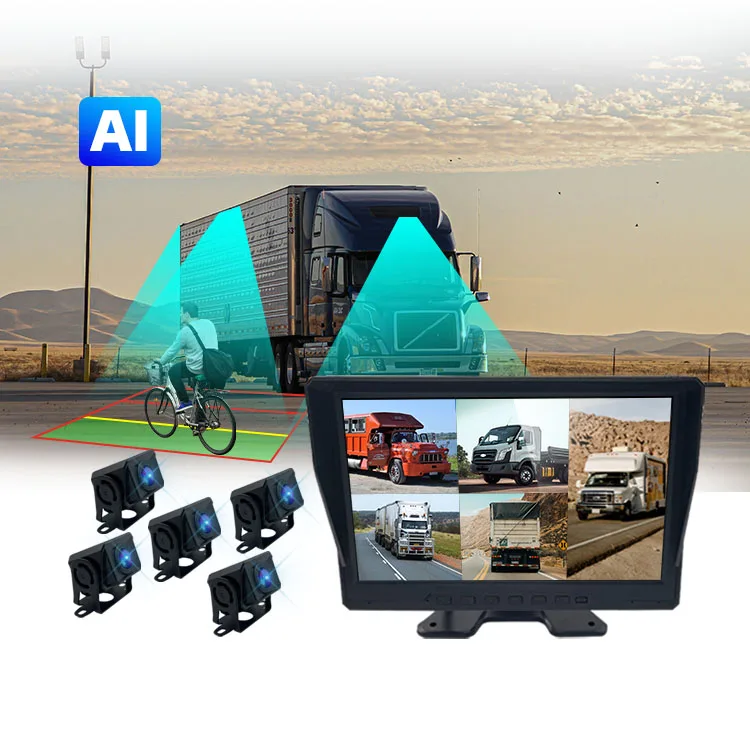 10 Inch 5CH IPS Screen 1080P Waterproof Backup Camera System Car Monitor Reverse Camera Kits for RV Lorry Truck