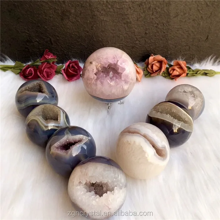 
7 days shipping large natural Druzy crystal sphere agate amethyst geode sphere for Home Decoration 