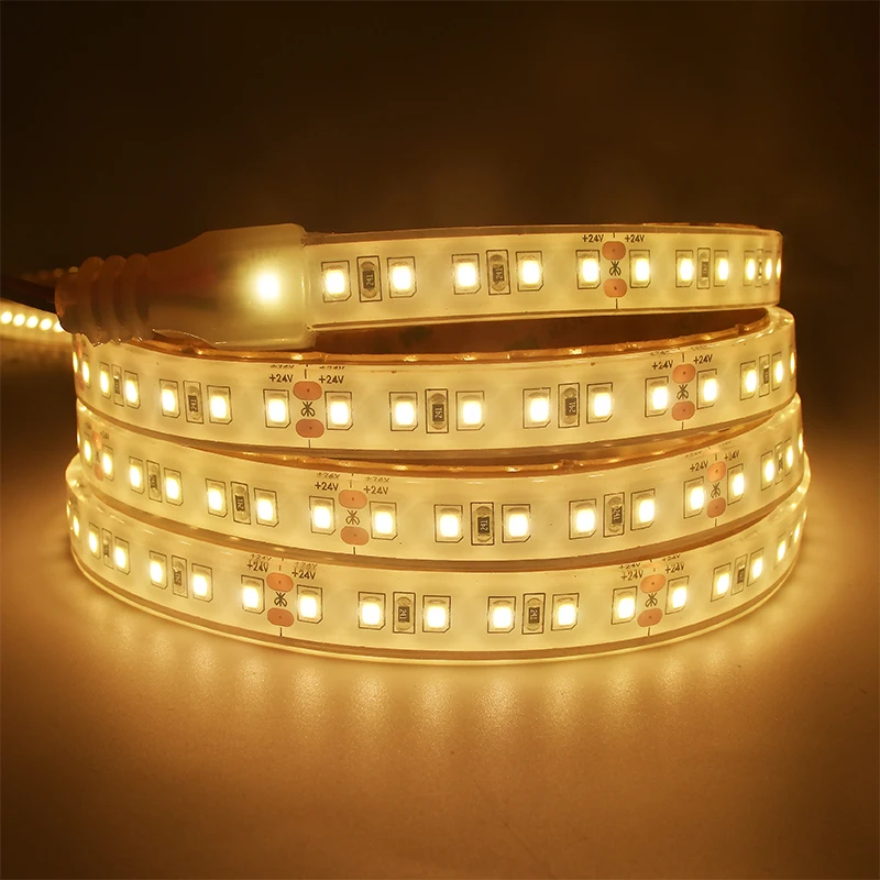 Sauna LED Strip 100 Celsius High Lumen 840LM 24V 8W SMD2835 LED Strip CRI90 IP67 10M For High Temperature Indoor 2700K 3000K