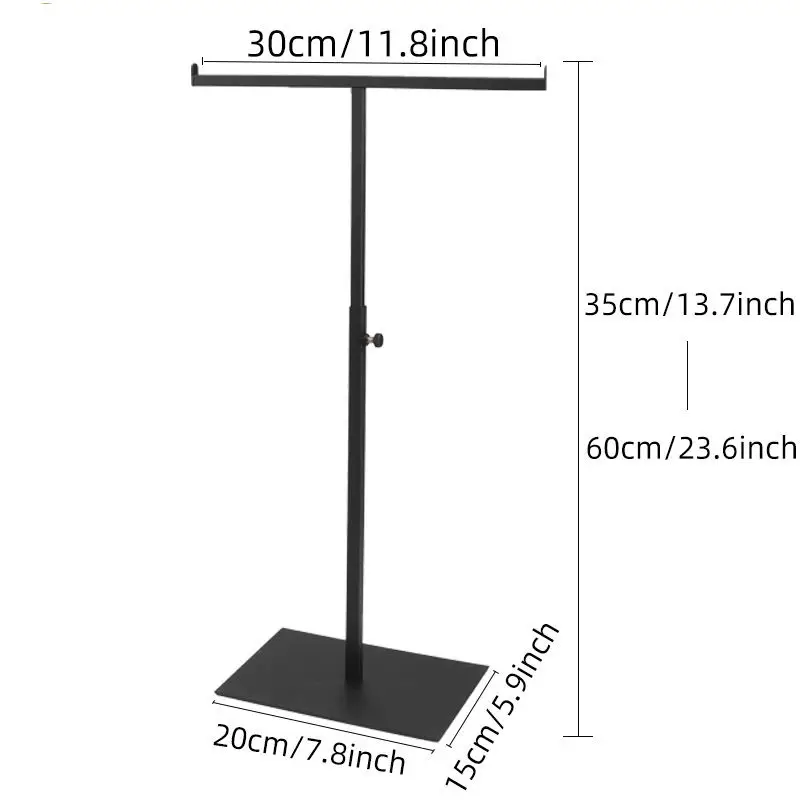 Stainless steel multi-functional T-tie silk scarf bag underwear display rack clothing store detachable jewelry display rack