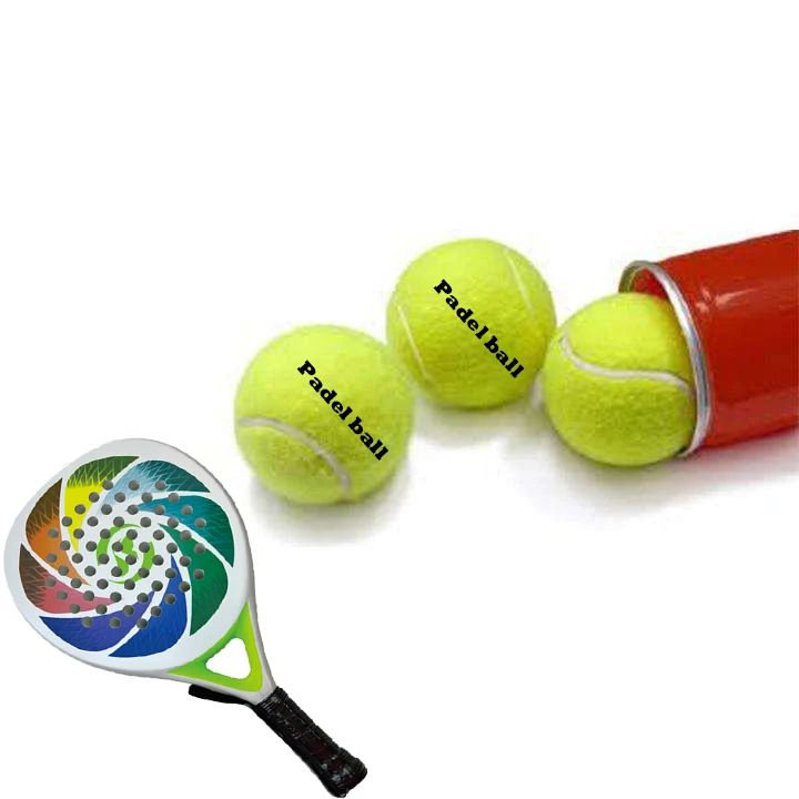 High quality ITF approved  52% wool felt padel tennis balls custom logo printed beach tennis ball for POP tennis