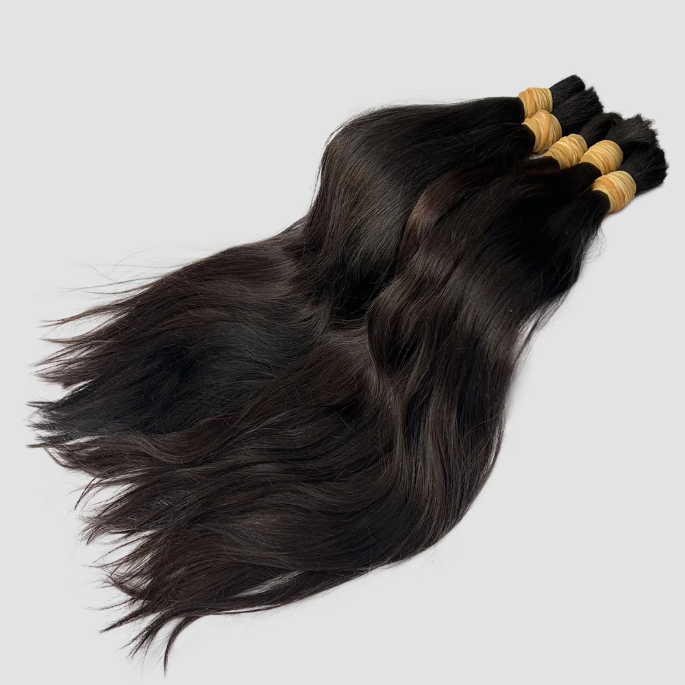 Wholesale Russian Hair Bulk Virgin Unprocessed High Quality  Human Hair Natural Color Healthy Hair for Dyeing/Bleaching